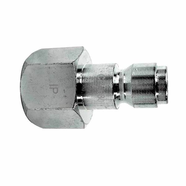 Interstate Pneumatics Automotive Coupler Plug, True-Flate, 3/8 in Body Size, 1/2 in FNPT, Steel CPA680 - main